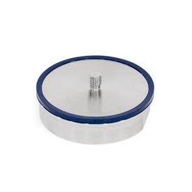 GN 7080 Stainless Steel Holding Disks, with Threaded Stud, Hygienic Design Sealing ring material: H - H-NBR