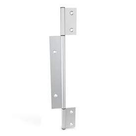 GN 2295 Aluminum Triple Winged Hinges, for Profile Systems  / Panel Elements, with Extended Outer Wings Type: I - Interior hinge wings<br />Identification : C - With countersunk holes<br />Bildzuordnung: 415