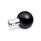 GN 319.2 Plastic Revolving Ball Knobs, Long Shoulder Type, with Tapped and Threaded Steel Spindle Type: B - With tapped hole