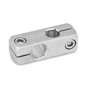 GN 474 Aluminium, mini-noix de serrage orthogonales Finition: MT - Finition mate au tonneau