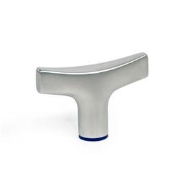 GN 5064 Poignées en T en inox, avec trou taraudé, conception hygiénique Finition: MT - Finition mate (Ra < 0,8 µm)<br />Matériau de l'anneau d'étanchéité: H - H-NBR