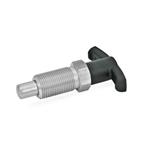 Stainless Steel Indexing Plungers, Lock-Out and Non Lock-Out, with T-Handle