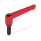 GN 306 Zinc Die-Cast Adjustable Levers, with Steel Special-Tipped Threaded Studs Type: MS - Brass tip
Color: R - Red, RAL 3000, textured finish