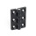 GN 237 Zinc Die-Cast Hinges, Vertically Extended Material: ZD - Zinc die-cast
Type: A - 2x3 Bores for countersunk screws
Finish: SW - Black, RAL 9005, textured finish