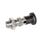 GN 818 Stainless Steel AISI 316 Indexing Plungers, Lock-Out Type: CK - With plastic knob, with lock nut
