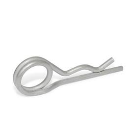 GN 1024 Stainless Steel Spring Cotter Pins Type: D - With double loop