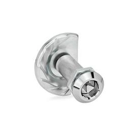 GN 119 Cerrojos de leva de zinc fundido a presión para puerta, accionamiento con elementos de mando o llave de vaso Material: ZD - Zinc fundido a presión<br />Tipo: DK - Con eje triangular