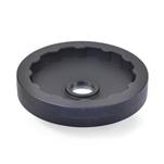Nylon Plastic Solid Disk Handwheels, with or without Revolving Handle