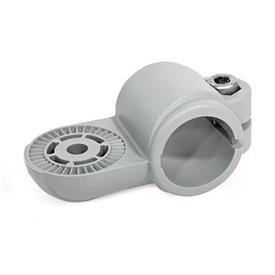 EN 278.9 Plastic Swivel Clamp Connectors Type: IV - With internal serration<br />Color: GR - Gray, RAL 7040, matte finish