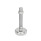 GN 31 Metric Thread, Stainless Steel Leveling Feet, Tapped Socket or Threaded Stud Type, with Rubber Pad Type (Base): C4 - Polished, rubber pad vulcanized, white
Version (Stud / Socket): TK - With nut, wrench flat at the bottom