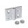 GN 127 Zinc Die-Cast Hinges, Adjustable, with Alignment Bushings Type: H - Vertical slots
Color: SR - Silver, RAL 9006, textured finish