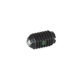  BP Steel Ball Plungers, with or without Locking Element, with Slot 