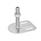 GN 43 Metric Thread, Stainless Steel Leveling Feet, Tapped Socket or Threaded Stud Type, with Slotted Mounting Hole, Rectangular Shape Type (Base): G0 - Without rubber pad, with 2 slotted holes
Version (Stud / Socket): UK - With nut, internal hex at the top, wrench flat at the bottom