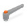 WN 303.1 Plastic Adjustable Levers with Push Button, Tapped or Plain Bore Type, with Stainless Steel Components Lever color: GS - Gray, RAL 7035, textured finish
Push button color: O - Orange, RAL 2004