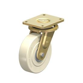  LS-GSPO Steel Heavy Duty Cast Iron Nylon Wheel Swivel Casters, with Plate Mounting, Welded Construction Series Type: K - Ball bearing