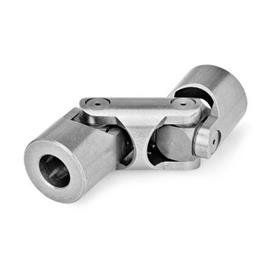 DIN 808 Steel Universal Joints with Friction Bearing, Single or Double Jointed Bore code: B - Without keyway<br />Type: DG - Double jointed, friction bearing