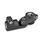 GN 284 Aluminum Swivel Clamp Connector Joints Type: T - Adjustment with 15° division (serration)
Finish: SW - Black, RAL 9005, textured finish