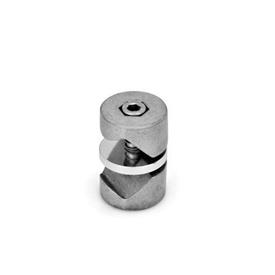 GN 490 Aluminum Swivel Clamp Connector Joints Type: A - With socket cap screw DIN 912<br />Finish: MT - matte finish, tumbled finish
