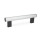 GN 666 Aluminum / Stainless Steel Tubular Grip Handles, Plastic Handle Legs, with Tapped Inserts Finish: EL - Anodized finish, natural color