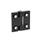 GN 237.3 Stainless Steel Heavy Duty Hinges Type: B - With bores for countersunk screws with centering guides
Finish: SW - Black, RAL 9005, textured finish