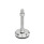 GN 31 Metric Thread, Stainless Steel Leveling Feet, Tapped Socket or Threaded Stud Type, with Rubber Pad Type (Base): C3 - Polished, rubber pad vulcanized, black
Version (Stud / Socket): SK - With nut, external hex at the bottom