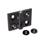 GN 127 Zinc Die-Cast Hinges, Adjustable, with Alignment Bushings Type: H - Vertical slots
Color: SW - Black, RAL 9005, textured finish