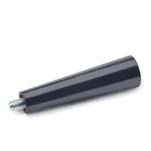 Phenolic Plastic Fixed Tapered Handles, with Threaded Stud
