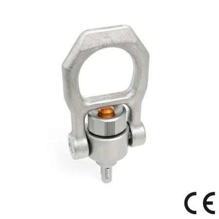 Threaded Lifting Pins GN 1135: Stainless Steel, Quick-Release, with Rotating Shackle