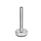 GN 31 Filetage en pouces, Pieds de machine inox, avec insert en caoutchouc / pour applications sanitaires Type (base): B1 - Finition grenaillée mate, sous-couche en caoutchouc, noir
Version (Goujon/Douille): U - Sans écrou hexagonal interne en haut, réglage par clé plate en bas