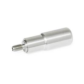 GN 798.1 Stainless Steel Stepped Cylindrical Revolving Handles, Mounting from the Back 