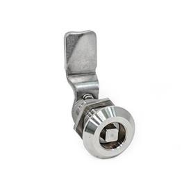 GN 515 Stainless Steel Cam Latches, with Extended Housing, Operation with Socket Keys Type: VK8 - With square spindle