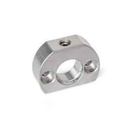 GN 612.1 Stainless Steel Mounting Blocks, for Indexing Plungers / Cam Action Indexing Plungers Material: NI - Stainless steel<br />Type: A - Mounting hole parallel to plunger