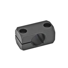 GN 477 Aluminium, supports pour doigt d'indexage de mini-noix de serrage Finition: ELS - Noire finition anodisée