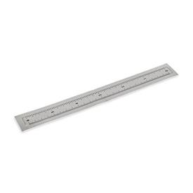 GN 711 Inch Size, Plastic or Stainless Steel Rulers, with Self-Adhesive Backing Material: KUS - Plastic<br />Type: S - Figures vertically arranged (Figure sequences U, M, O)<br />Figure sequences: U