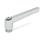 GN 300.1 Manettes indexables en zinc moulé sous pression, type taraudé, avec composants en inox Couleur: SR - Argenté, RAL 9006, finition texturée