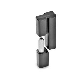 GN 161.2 Zinc Die-Cast Lift-Off Hinges Color: SW - Black, RAL 9005, textured finish<br />Type: L - Fixed bearing (pin) left