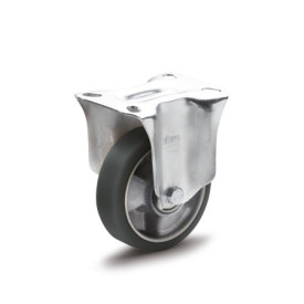 EN 22885 Steel Medium Duty Casters, Polyurethane Wheel Tread, Aluminum Wheel Core, Light Version Bearing type: K - Annular ball bearing<br />Bracket type: B - Rigid bracket<br />Coding: L - Light version<br />Bracket material: STE - Steel sheet metal