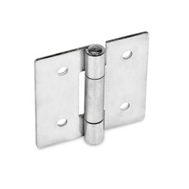 GN 136 Stainless Steel Sheet Metal Hinges, Square or Vertically Extended Material: NI - Plain finish<br />Type: B - With through holes<br />Bildvarianten: l2 (q) - square