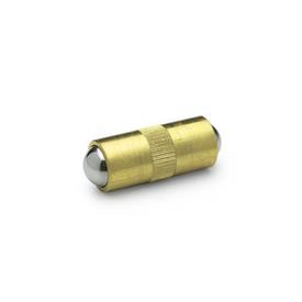 GN 614.2 Brass Press-Fit Ball Plungers, Double Ended 