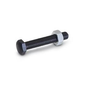GN 251 Steel Stop Bolts Type: AK - Spherical locating surface, hardened