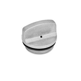 GN 441 Aluminum Threaded Plugs, with Finger Grip, Resistant up to 212 °F Identification no.: 2 - With vent hole<br />Color: BL - Plain, tumbled finish