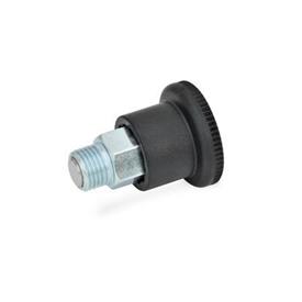 GN 822 Steel / Stainless Steel Mini Indexing Plungers, Lock-Out and Non Lock-Out, with Hidden Lock Mechanism Material: ST - Steel<br />Form: C - Lock-out