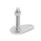 GN 43 Metric Thread, Stainless Steel Leveling Feet, Tapped Socket or Threaded Stud Type, with Mounting Hole, Teardrop Shape Type (Base): D0 - Without rubber pad / cap
Version (Stud / Socket): VK - With nut, external hex at the top, wrench flat at the bottom