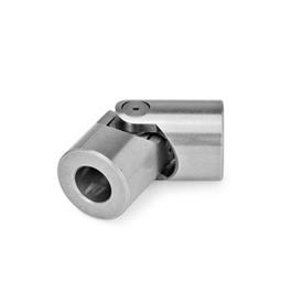 DIN 808 Steel Universal Joints with Friction Bearing, Single or Double Jointed Bore code: B - Without keyway<br />Type: EG - Single jointed, friction bearing