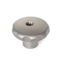 WN 5335.5 Stainless Steel AISI 303 Quick Release Star Knobs, with Tapped Through Bore 
