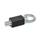 GN 722.4 Steel Indexing Plungers, Non Lock-Out, Weldable, with Pull Ring Type: A - Square, with pull ring (pinned), assembled