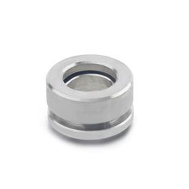 GN 6319.1 Arandelas esféricas de acero inoxidable, tipo asiento y plato combinado 