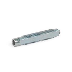 GN 23b Steel Automatic Connectors, for Aluminum Profiles (b-Modular System), End Face Connection Size: 8S