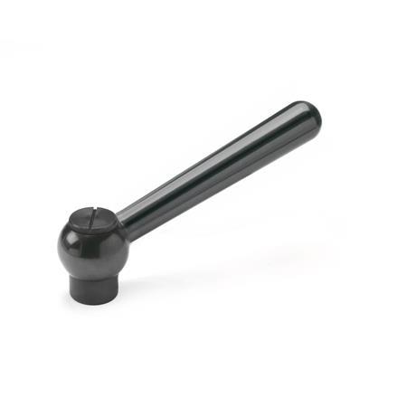 GN 99.2 Steel Adjustable Clamping Levers, Tapped Type, Push to Disengage Type: N - Angled lever