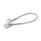 GN 111.8 Stainless Steel AISI 316 Retaining Cables, with 2 Key Rings or 1 Key Ring and 1 Mounting Tab Type: B - With 1 mounting tab and 1 key ring
Color: TR - Transparent